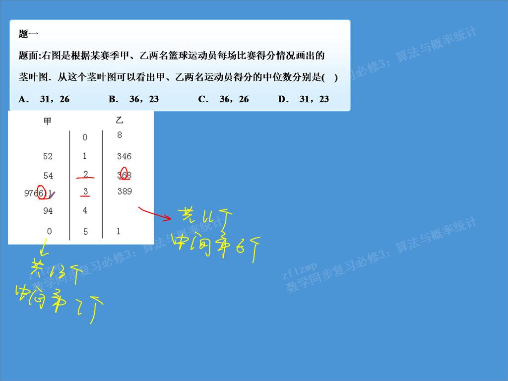 >> 文章内容 >> 高一数学导学案:茎叶图  高中数学公式是怎么导的答