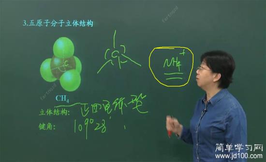 老师,这个铵根离子与甲烷分子结构高度相似